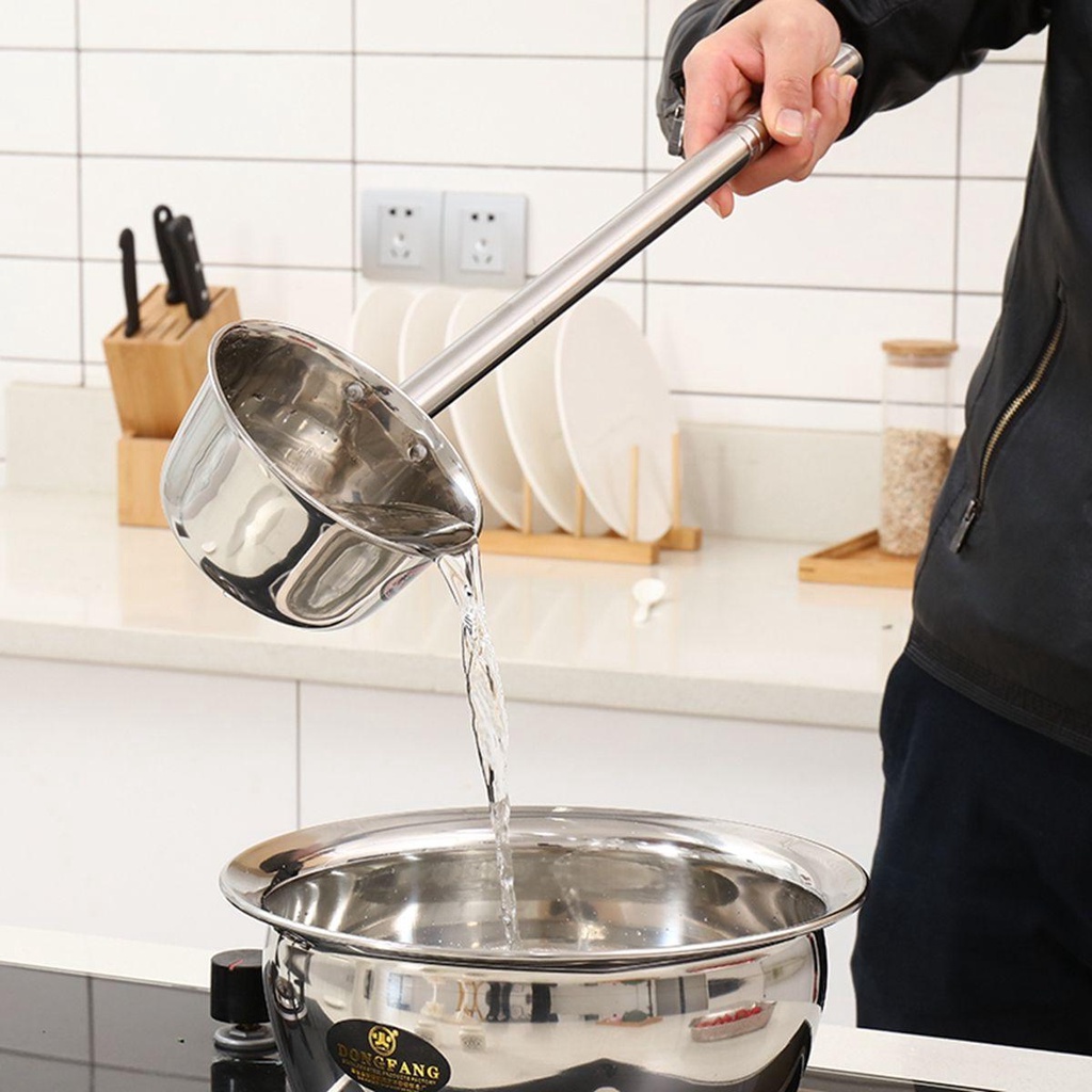 Nickolas1 Sendok Air Multifungsi Gagang Panjang Cuci Mandi Serving Spoon