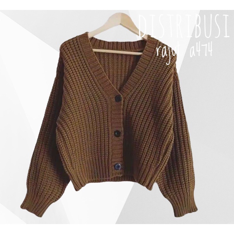 Eireen Cardigan Crop Premium| Nacara Outer Kardigan Wanita 7 GAUGE Special