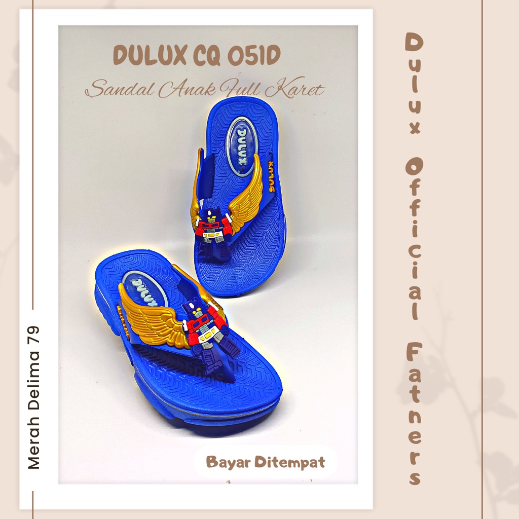 MD 79 - Sandal Anak Jepit Laki Laki Jelly Robot Transformer / Sandal Dulux Model Baru