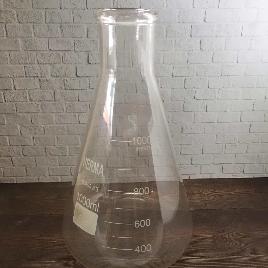 HERMA Elmeyer 1000ml l Erlenmeyer 1000 ml Kaca