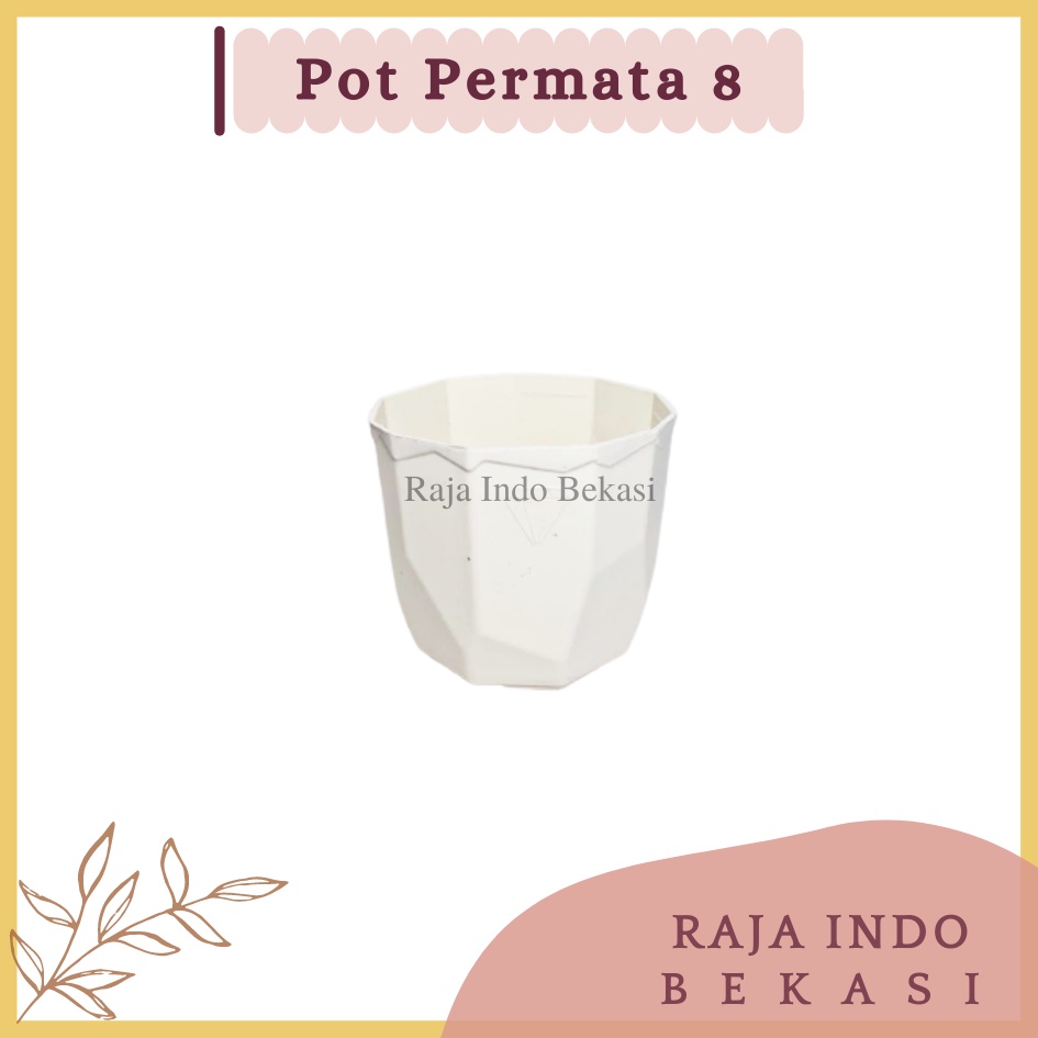 Lusinan Isi 12 Pcs Pot Permata 8CM Putih Pot 8 Cm Putih Pot Plastik Kaktus Mini Lucu Murah Grosir