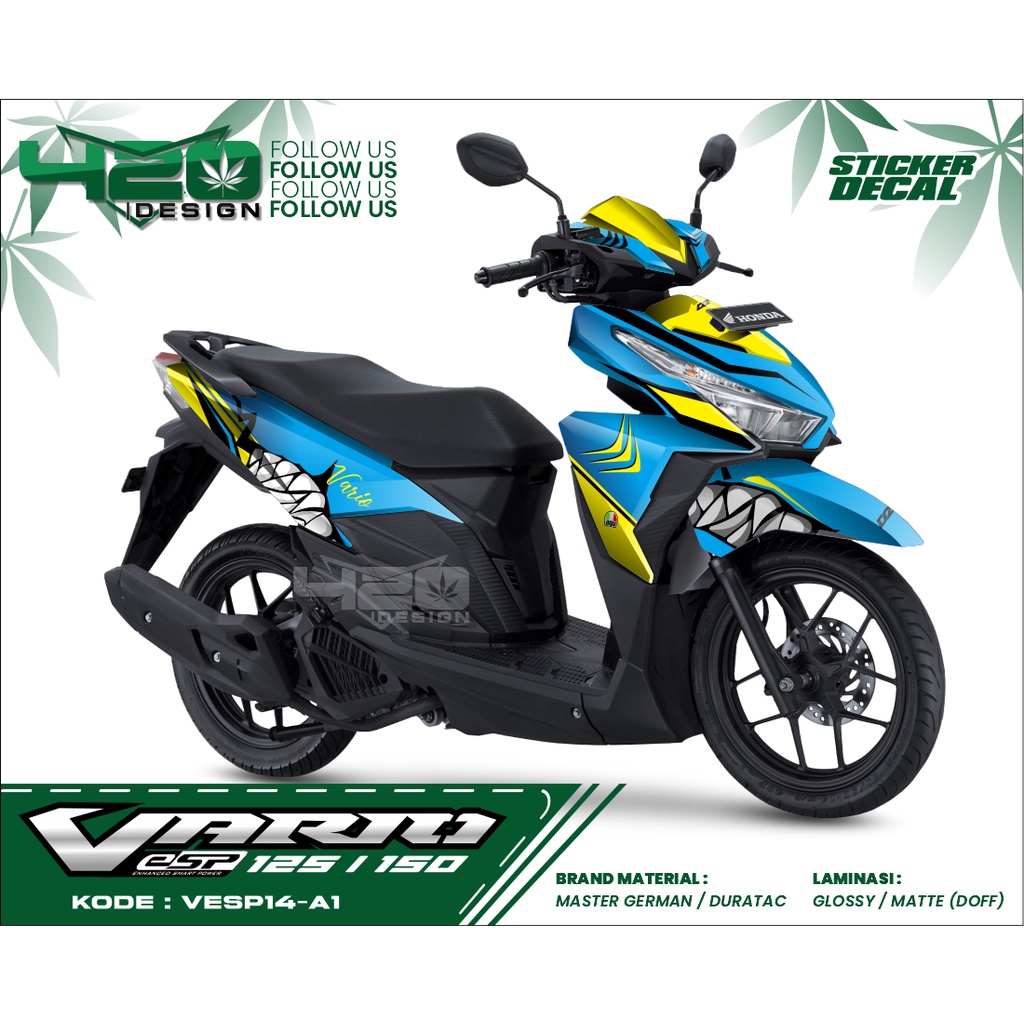 [COD] Stiker Decal Motor HONDA VARIO 125/150 ESP Motif Keren - Stiker Dekal Honda Vario 125/150 ESP 