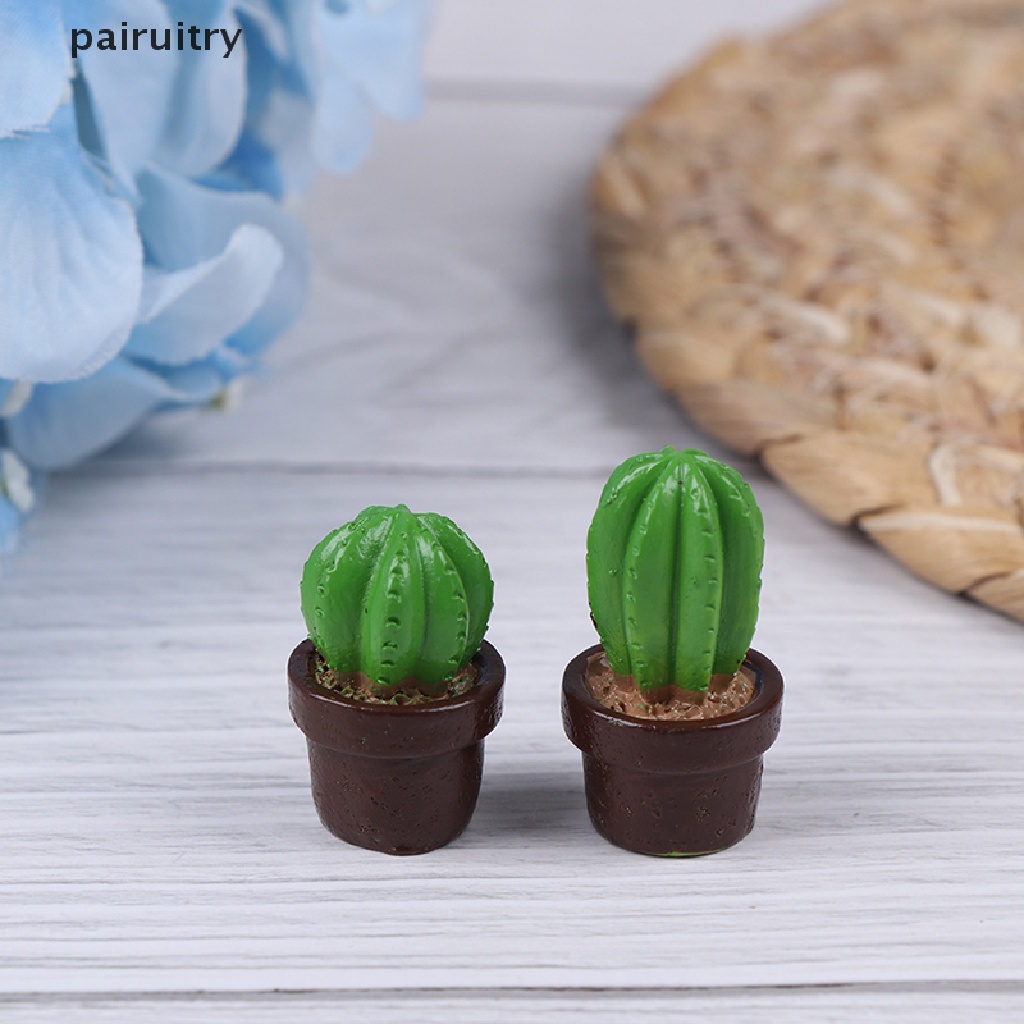 Prt 5pcs Miniatur Kaktus Bahan Resin Untuk Dekorasi Rumah Boneka DIY PRT