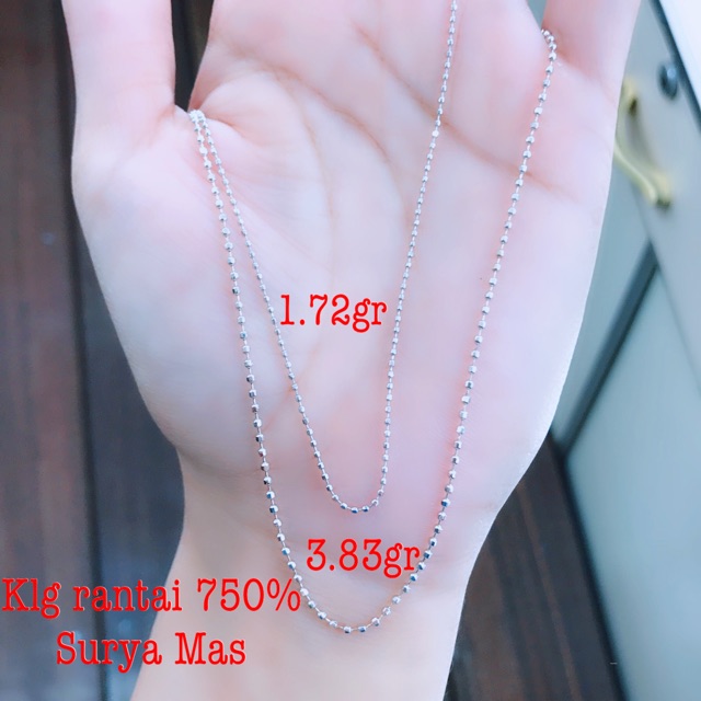 Kalung rantai emas 750%