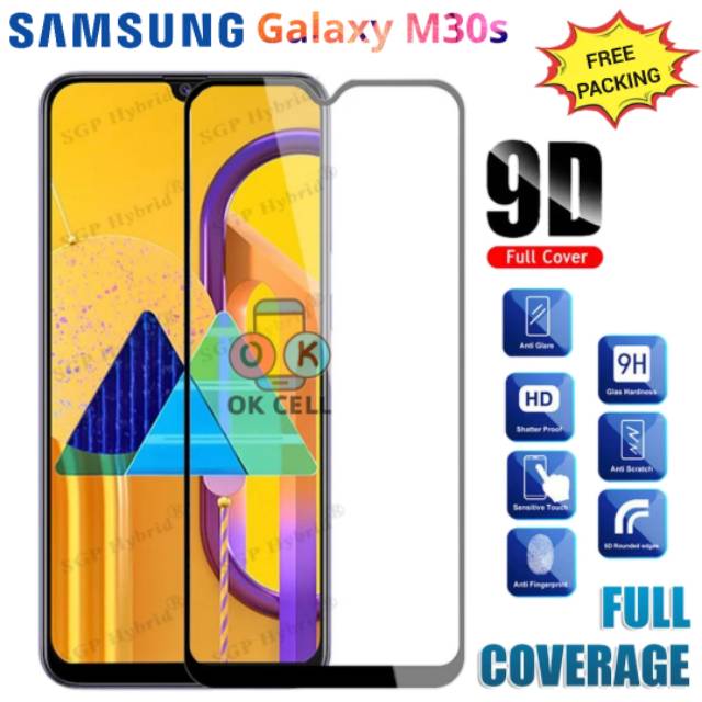 Tempered Glass Full Samsung M30s TG Anti Gores Layar Kaca Screen Protector Premium