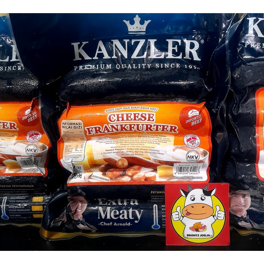 

KANZLER CHEESE FRANKFURTER 360GR - SOSIS KANZLER - FROZEN FOOD - BRONTZ JOGJA