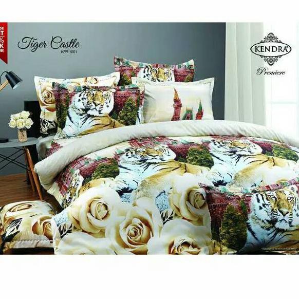 Segera Dapatkan SET BEDCOVER + Sprei rumbai Tiger Castle Kendra Premiere 180x200 ✭