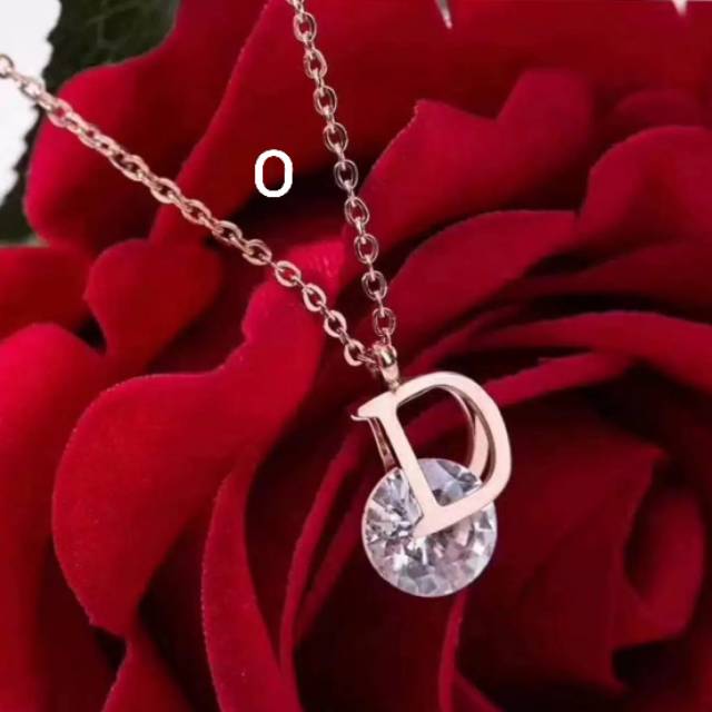 100% kalung titanium asli anti karat Rose korea gold KT-06