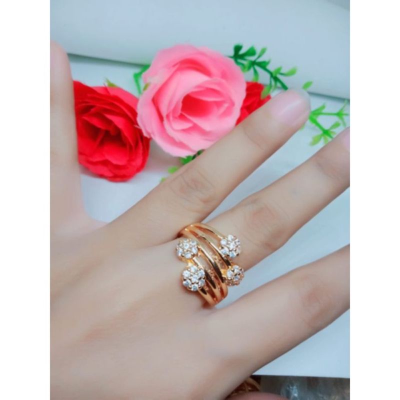 Cincin xuping wanita dewasa perhiasan fashion C001 xuping