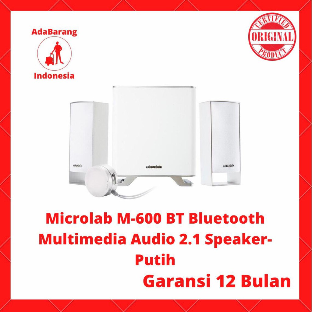 Microlab M-600 BT bluetooth multimedia audio 2.1 speaker White
