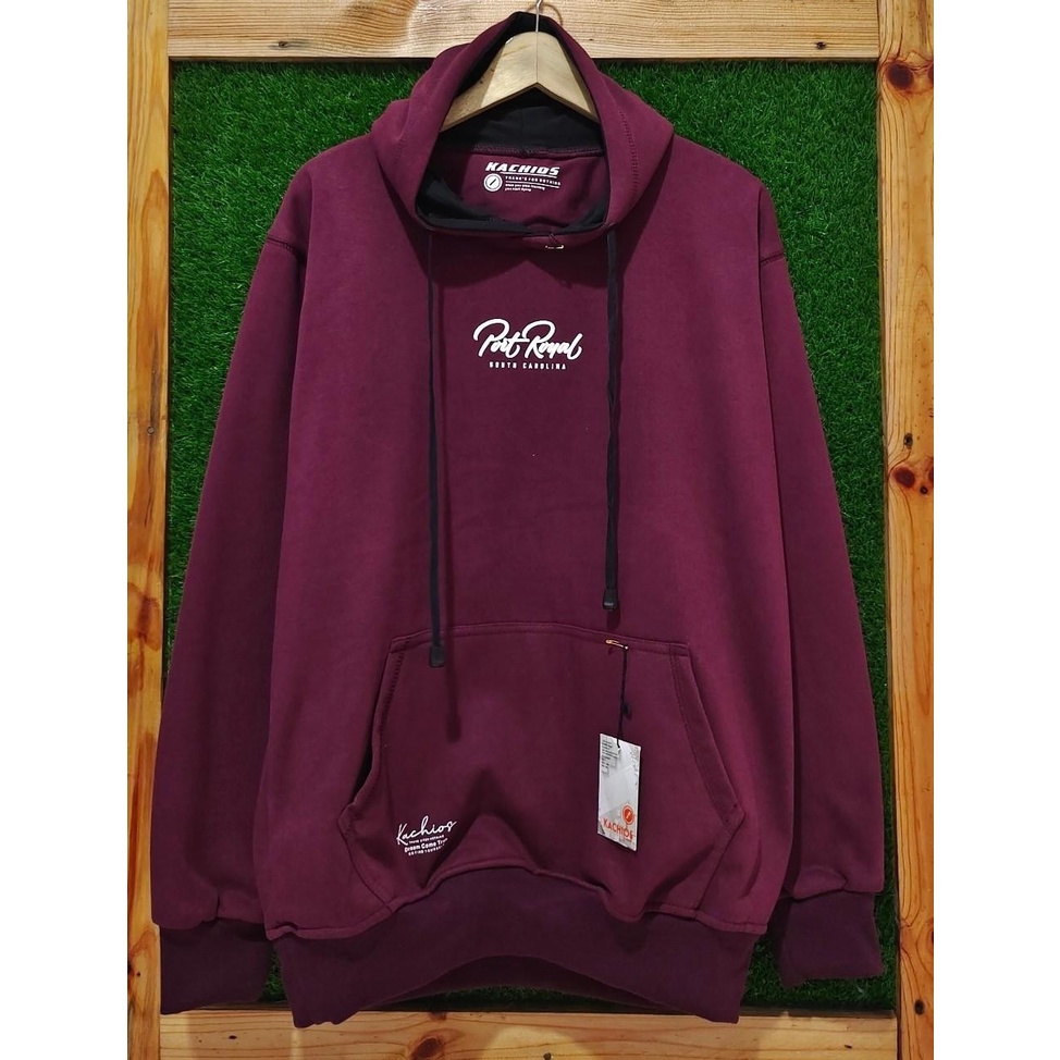 Jaket Hodi Warna Burgandy Sweater Kachios Fleece Tebal Hudi Pria/Wanita Korean Stlye Suiter Cowo Keren Distro Brand Jna Clothing