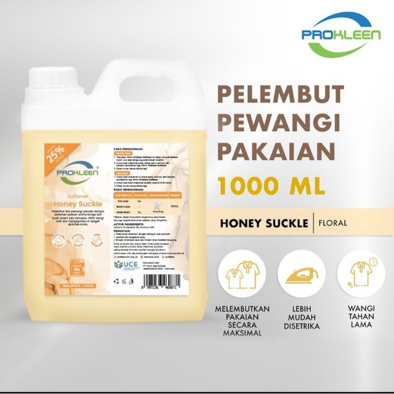 SOFTENER Pelembut dan Pewangi Pakaian Premium  PROKLEEN 1 Liter