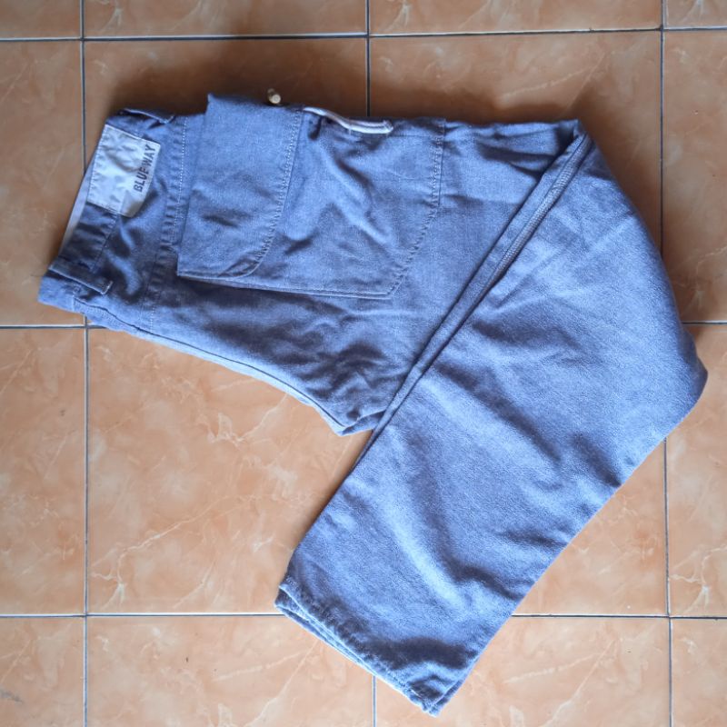 celana cargo blue way