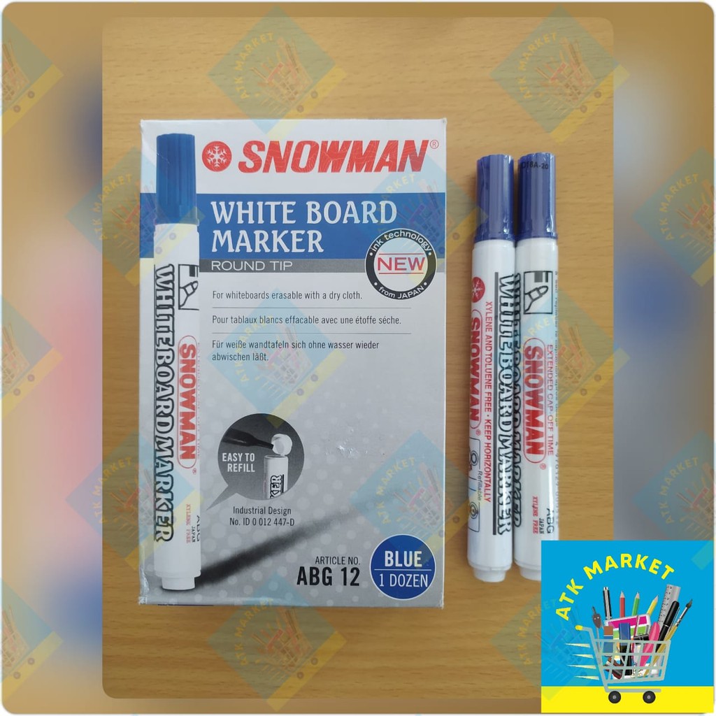 

Spidol White Board NON permanent Marker SNOWMAN ABG-12