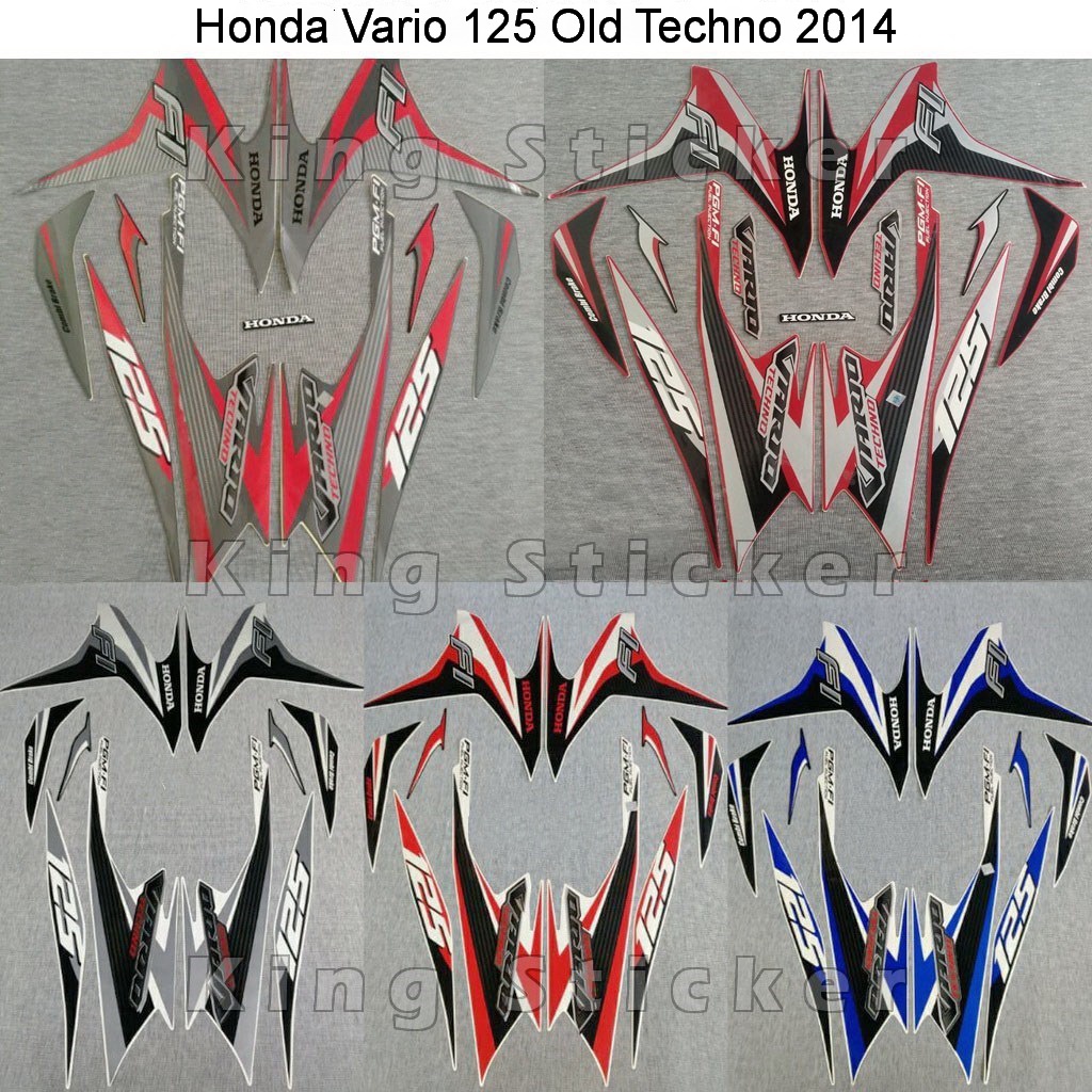 Stiker Striping Honda Vario 125 Old Techno 2014