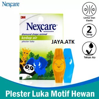 PLESTER ANAK ANTI AIR GAMBAR LUCU TENSOPLAST NEXCARE 3M DIAMOND SHAPE BANDAGE ISI 2 STRIP WATERPROOF