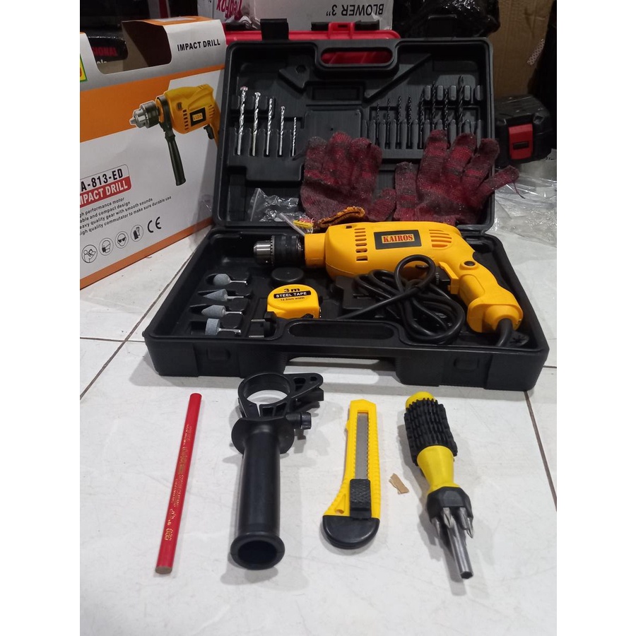 MESIN BOR SETU SET KAIROS IMPACT DRILL 13MM SET KA-813BMC - V2 02FEB