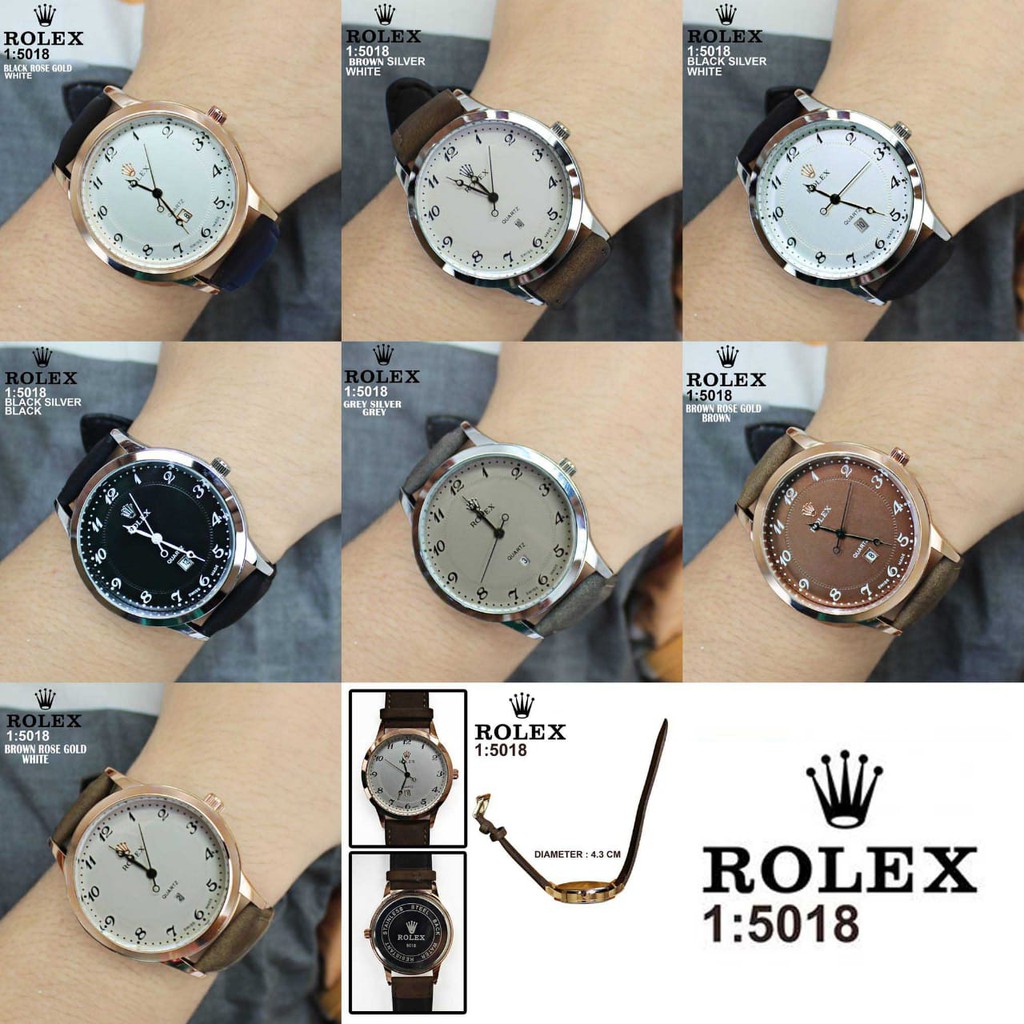 Jam Tangan ROLEX 5018  RFV 68  jam tangan batam impor original tali analog digital kulit