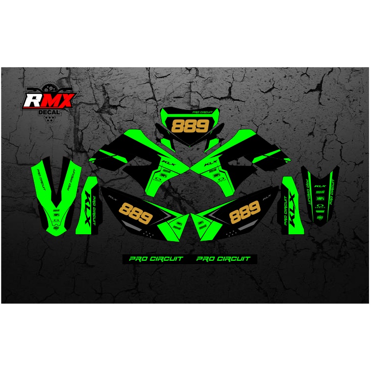 DECAL KLX 150 S/L FULLBODY (001) DEKAL STIKER DTRACKER DTX D-TRACKER LAMA OLD 2009 2010 2011 2012 20