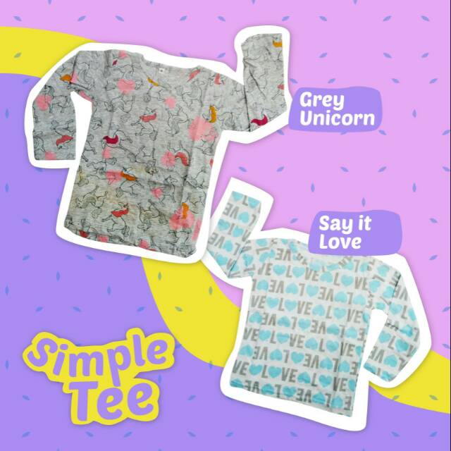 SIMPLE TEE KAOS  LENGAN  PANJANG  ANAK MURAH Shopee  Indonesia