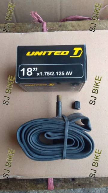 BAN DALAM SEPEDA 18 X 1.75 - 2.125 UNITED  ( AV )