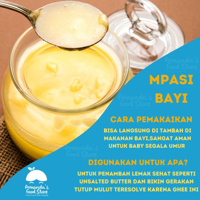 Jual Organic Ghee Unsalted Butter Unsalted Butter Mpasi Makanan Bayi Organik Minyak Samin Mentega Tawar Indonesia Shopee Indonesia