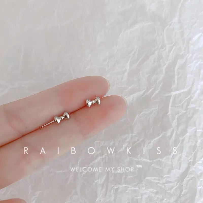 Anting Stud Desain Sayap Kupu-Kupu Kecil Bahan S925 Untuk Wanita