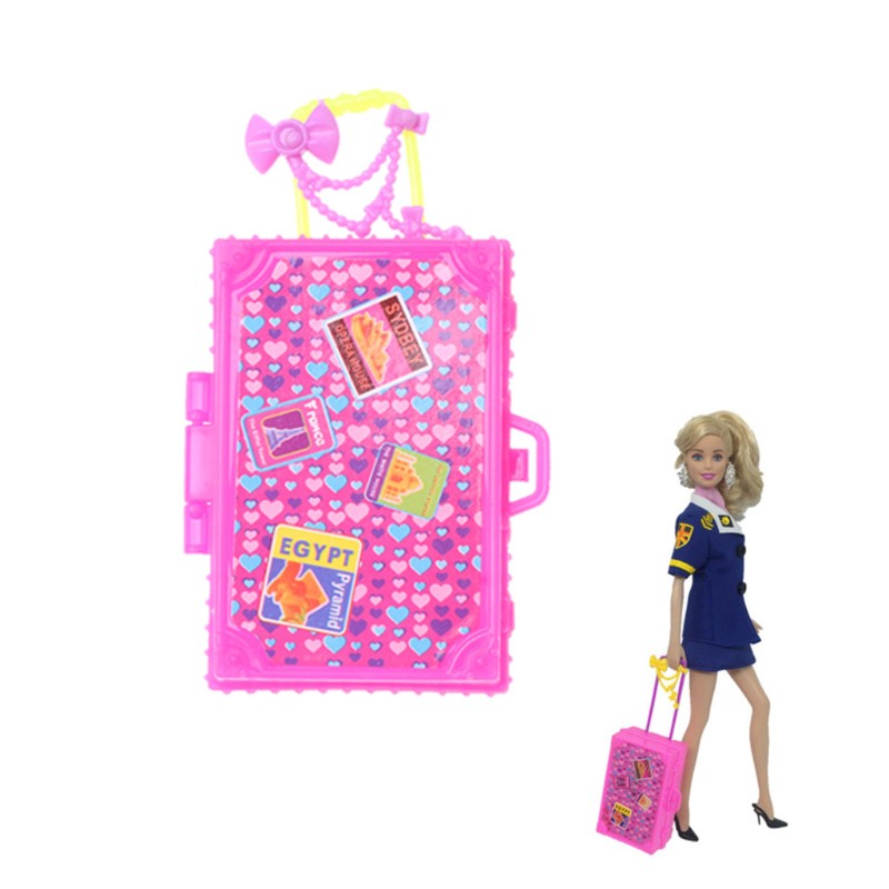 barbie suitcase travel playset