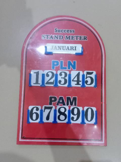 Papan PLN Stan Meter dan PDAM bahan plastik harga murah kwalitas bagus