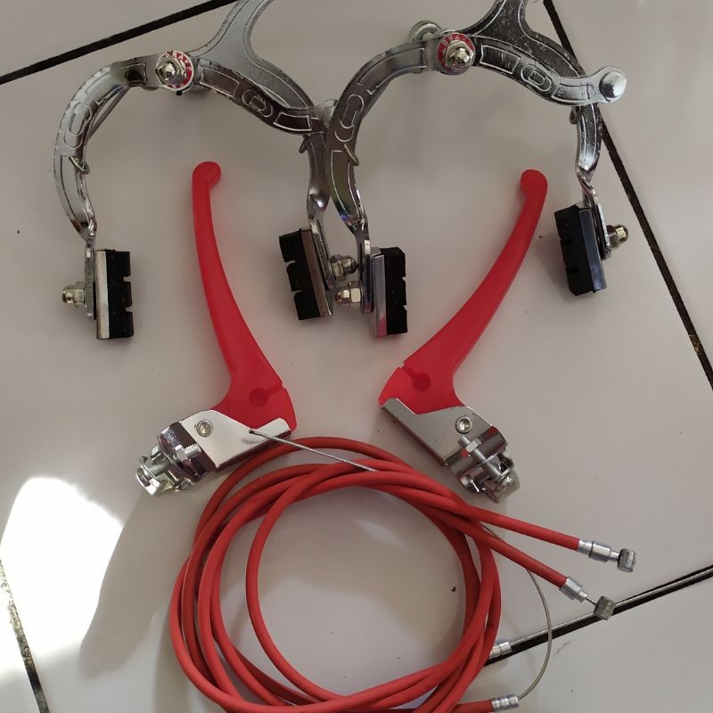 Rem set sepeda BMX minion MTB sepeda anak rem capit brake set