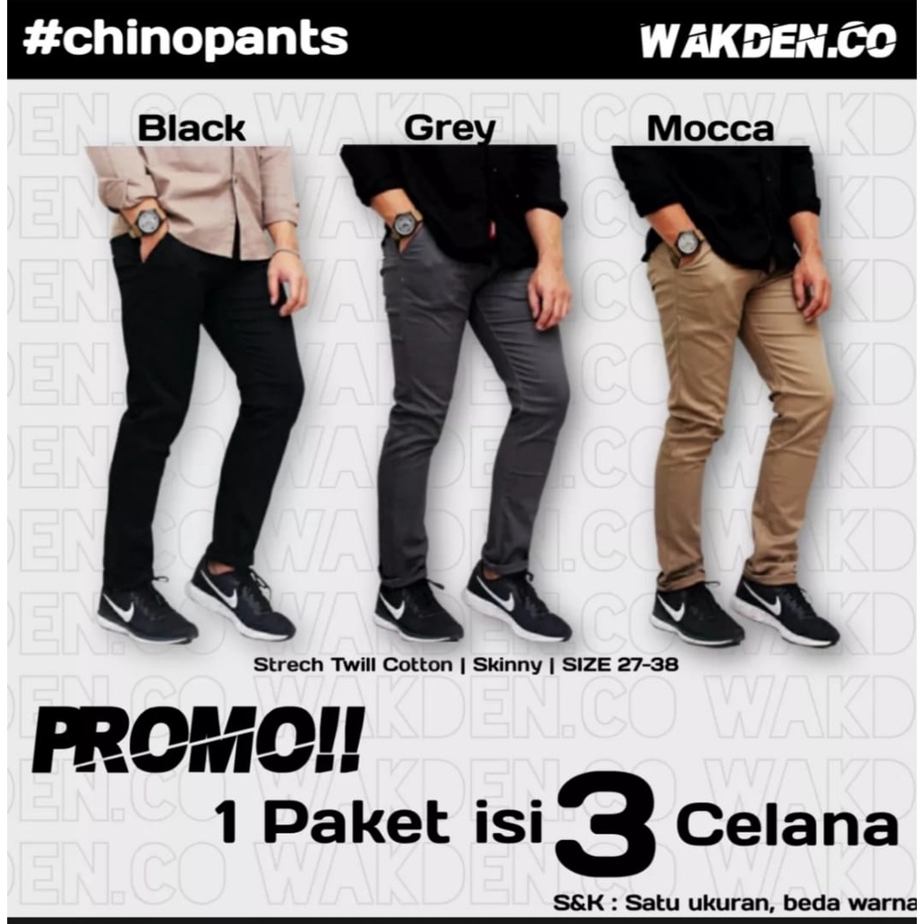 ( LAGI DISKON 100 DAPAT 3 ) CELANA PANJANG CHINO / CELANA PANJANG CHINOS COD BAYAR DI RUMAH