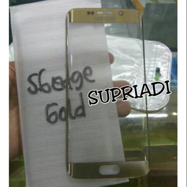 SAMSUNG​ GALAXY​ S6​ EDGE​ G925​ GOLD KACA LCD KACA DEPAN DIGITZER GLASS ORIGINAL SAMSUNG S6 EDGE