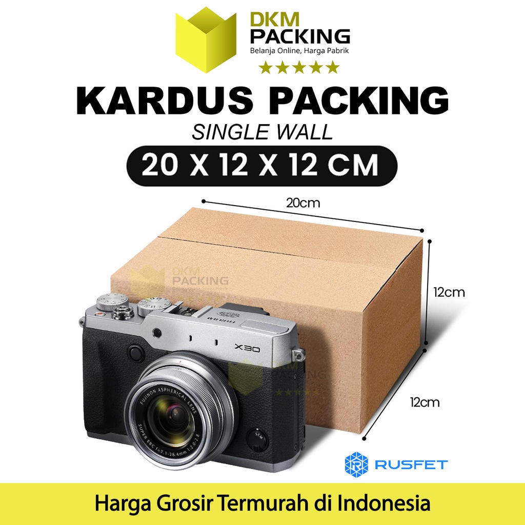 

KARDUS PACKING KARTON BOX 20x12x12cm DUS KOTAK PACKAGING POLOS TEBAL RUSFET TERMURAH