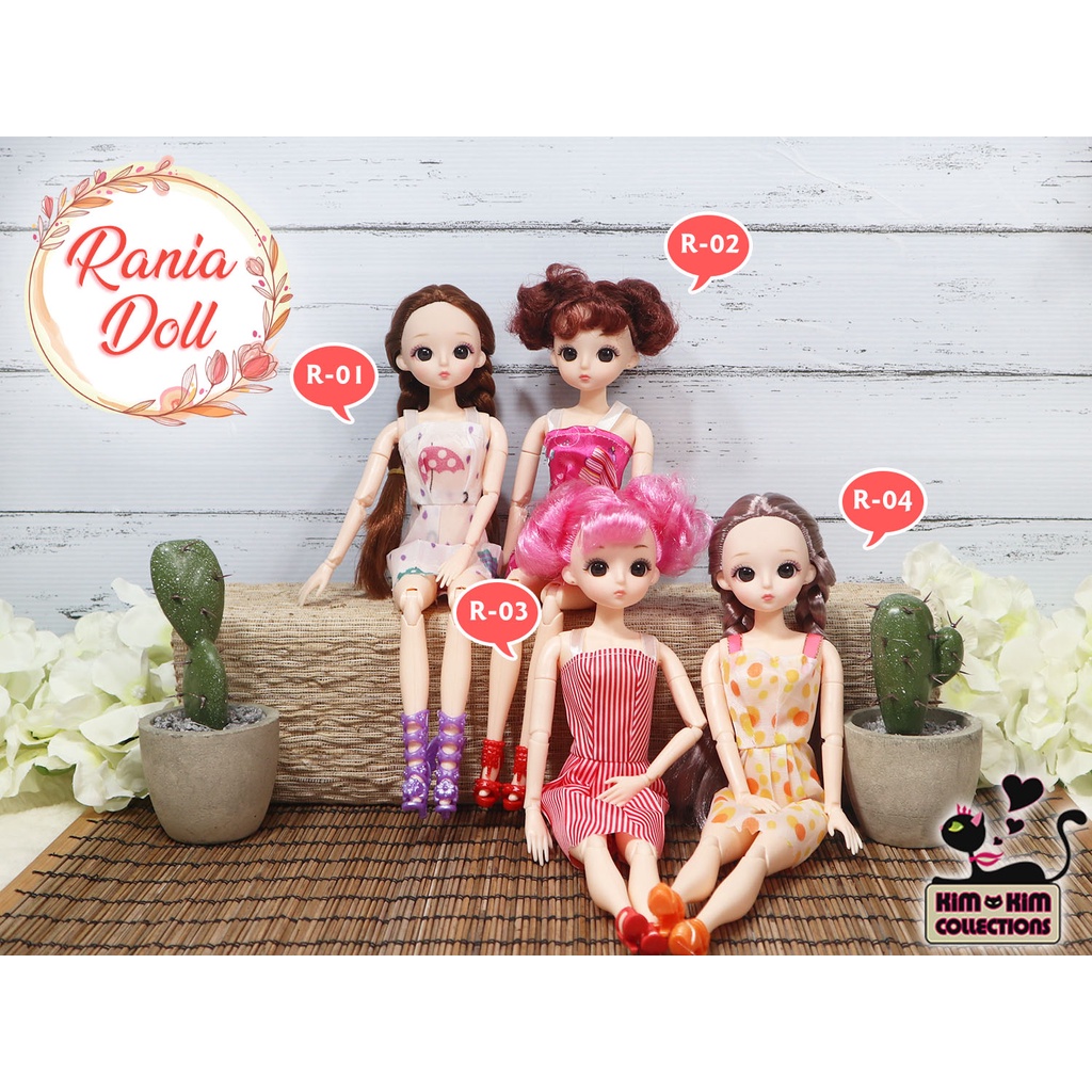 Mainan Anak Boneka Rania dengan Baju Sepatu BJD Doll Cute DIY Ukuran 30cm