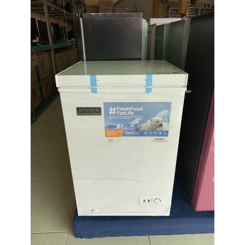 Chest Freezer MODENA MD 10W 100L Freezer Box Modena Frezer Daging Freezer Es Batu Modena MD10W