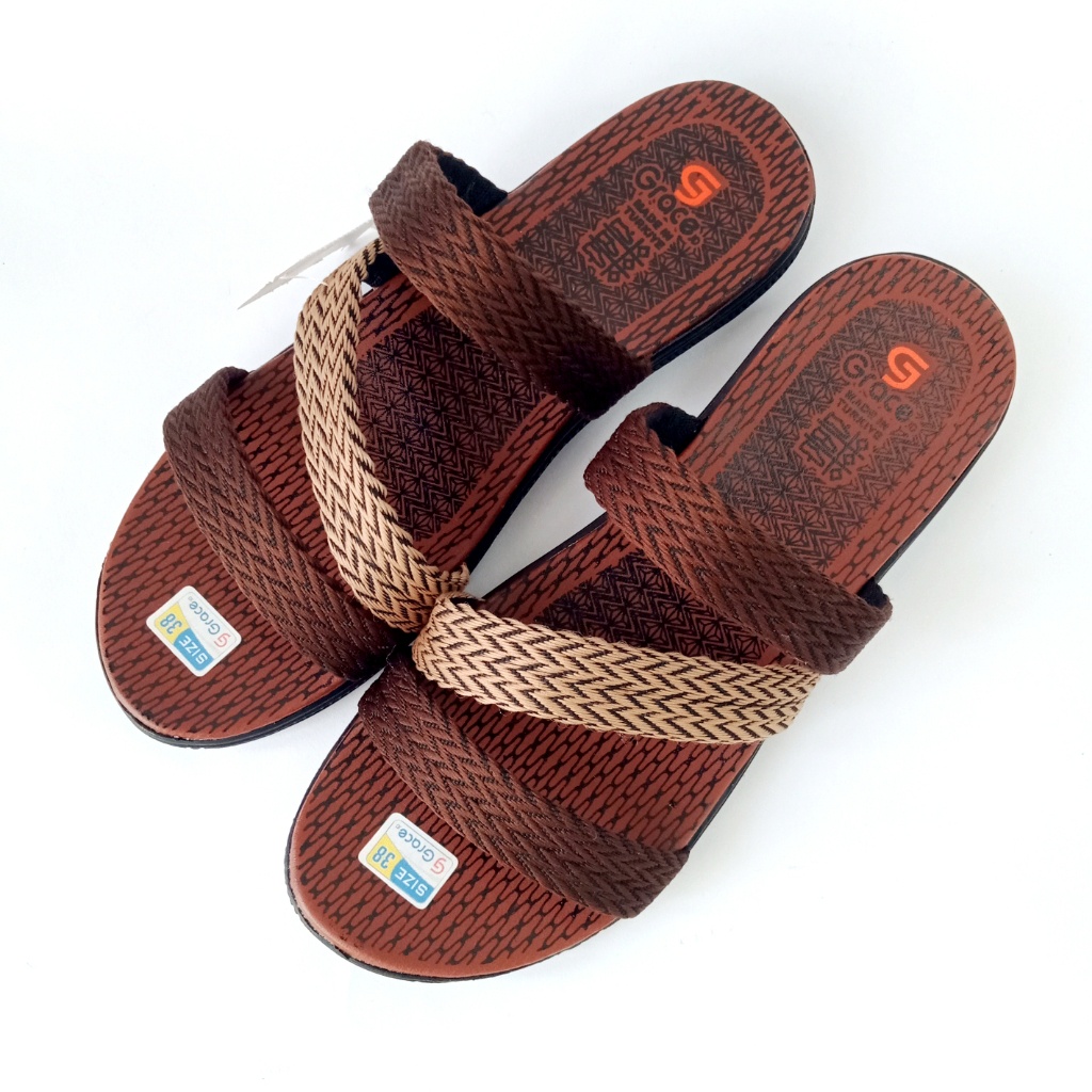 Grace CD 02 Sandal Cewek Turkey Rajut 3 Band Size 37-40