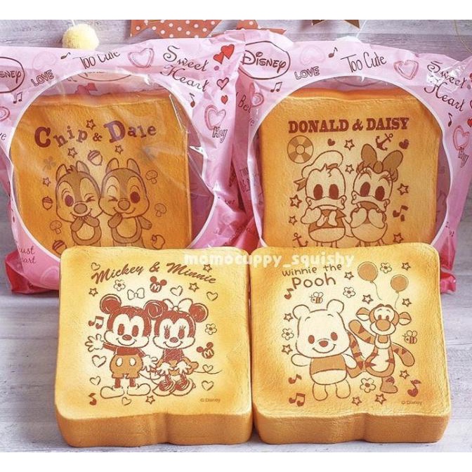 Squishy licensed jumbo toast by disney ( roti besar ORIGINAL JEPANG) ---Terbaru---