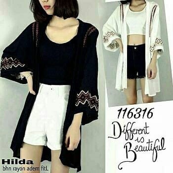 CARDIGAN HILDA WANITA / CARDIGAN BAHAN KATUN RAYON ADEM / OUTER WANITA