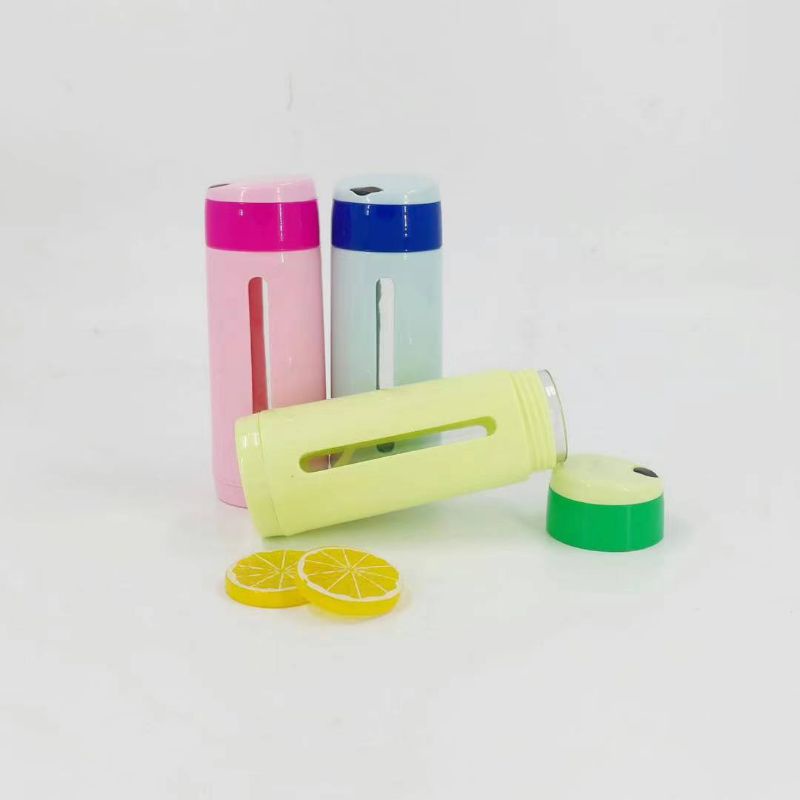 BOTOL AIR MINUM BAHAN PLASTIK KACA TEBAL HUATONG GLASS BOTOL POLOS KACA 300ML