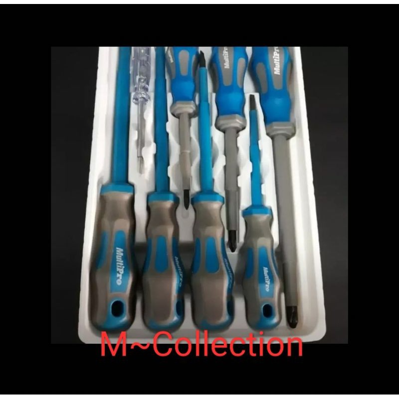 MULTIPRO Electric Set 8 Pcs Obeng Listrik Screwdriver Baru Bs COD