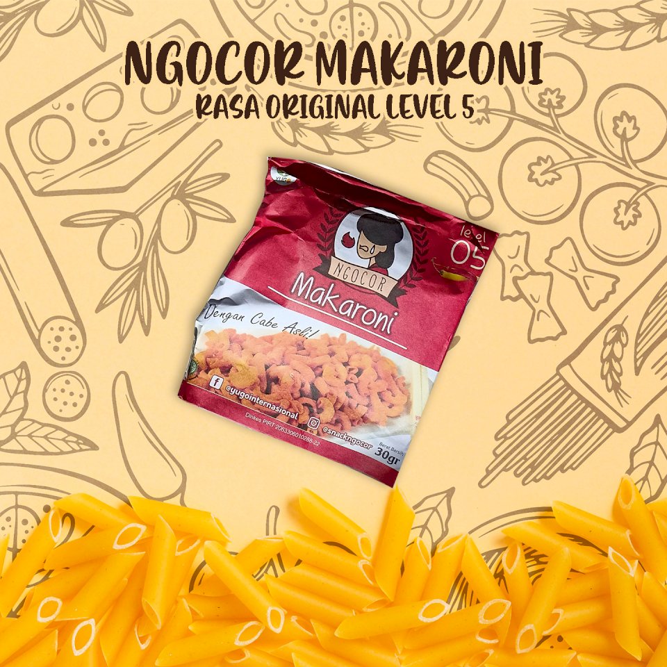 

Makaroni ngocor pedas level 5 jajanan murah ready stock langsung agen bisa jual lagi