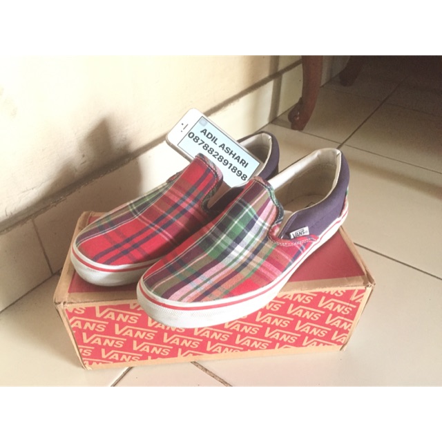 Vans Slip On Navy Check Japan Market ORIGINAL
