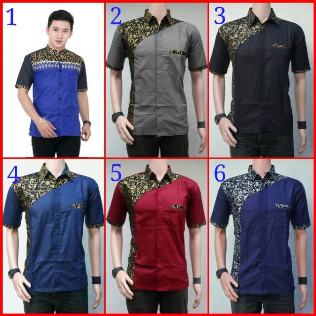 BSWART Batik HRB026 Kenongo Hem Pendek Padi Pekalongan M L BSWART Batik HRB026 Kenongo Hem Pendek Padi Pekalongan M L
