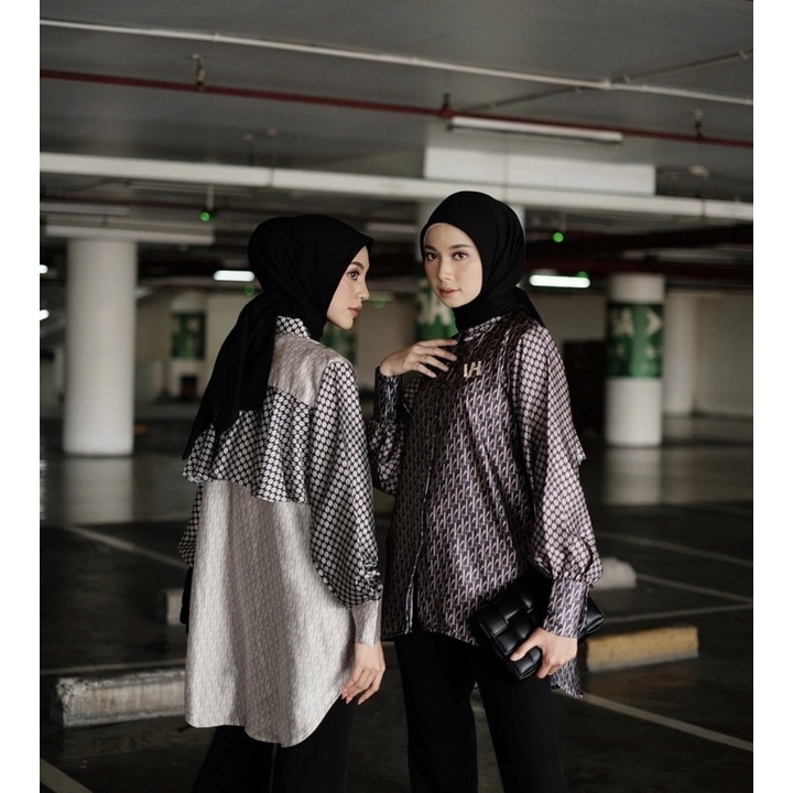 Vanilla Hijab Monogram Shirt