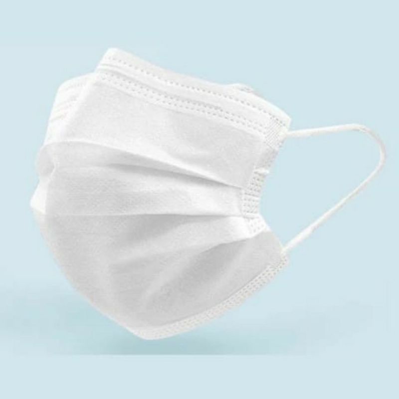 Masker 3 Ply Disposable Mask Hitam Pink Putih