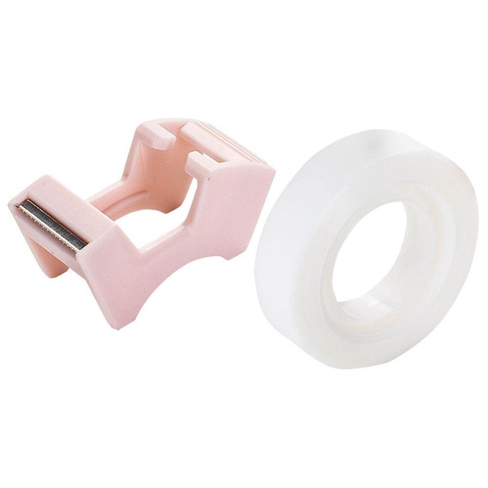 Lanfy Tape Perekat Belajar Office Correction Tape Kertas Tak Terlihat Lengket Bening Tape Dispenser