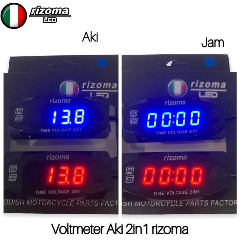 Volt Meter ACCU Aki Voltmeter RIZOMA Volt Meter Motor VoltMeter Aki Digital Alat Pengukur Aki Motor