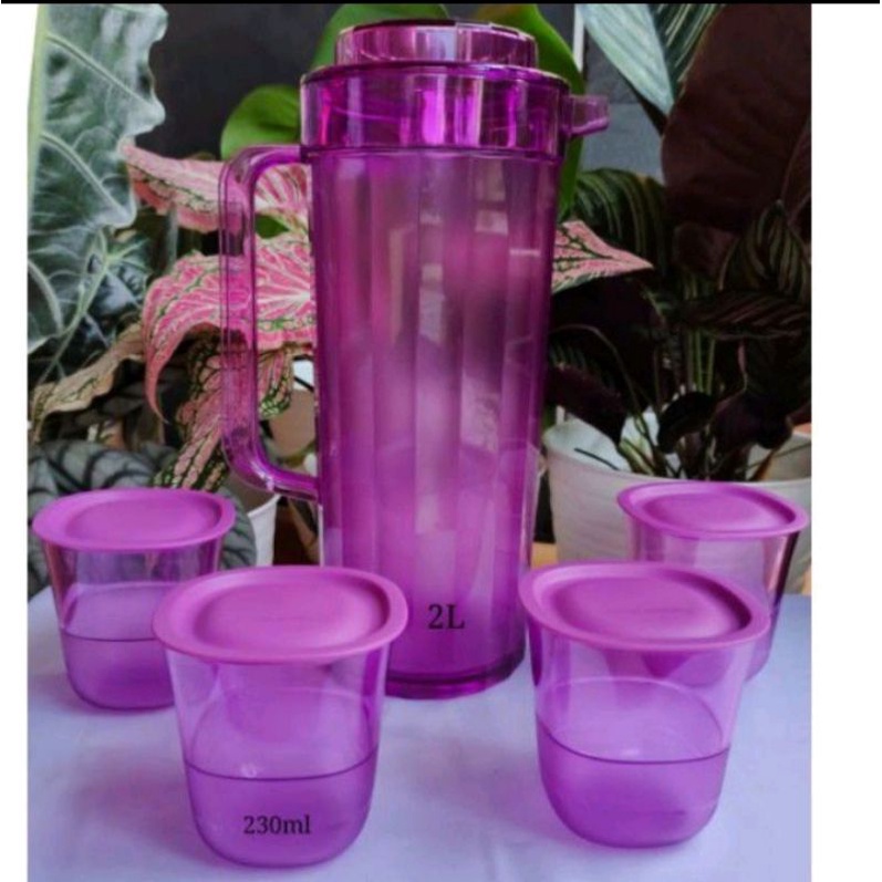 Watercolour pitcher/watercolour pitcher 2L/pitcher 2L/Crystaline glass/crystaline low glass/gelas tu