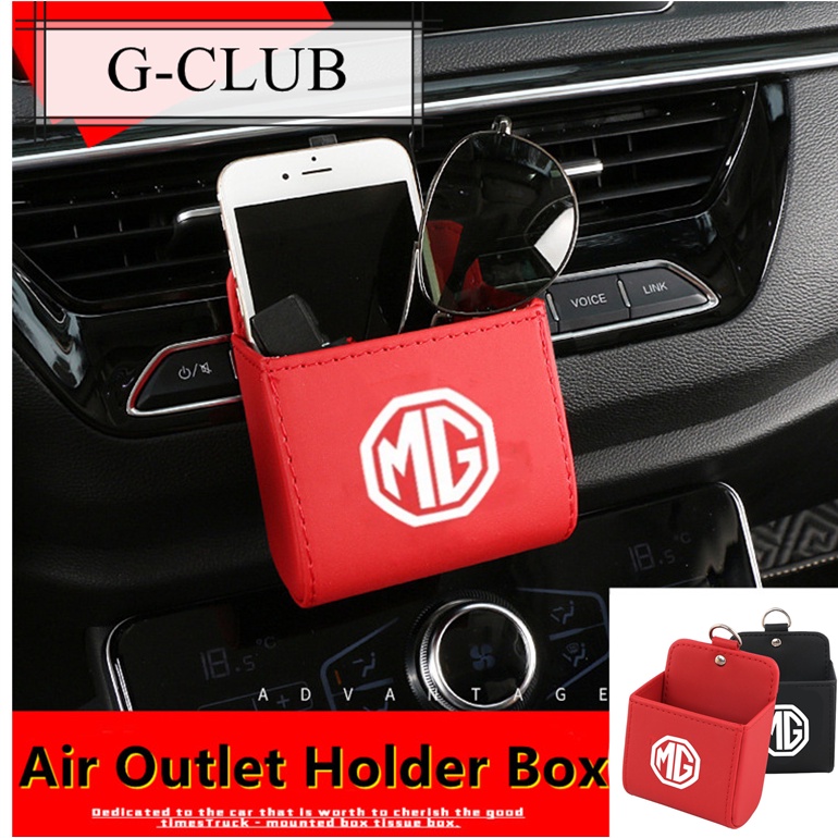 (G-CLUB) Tas Penyimpanan Handphone / Kunci / Kacamata Bahan Kulit Untuk Kisi Ac Mobil MG5 MG6 MG ZS MG RX5