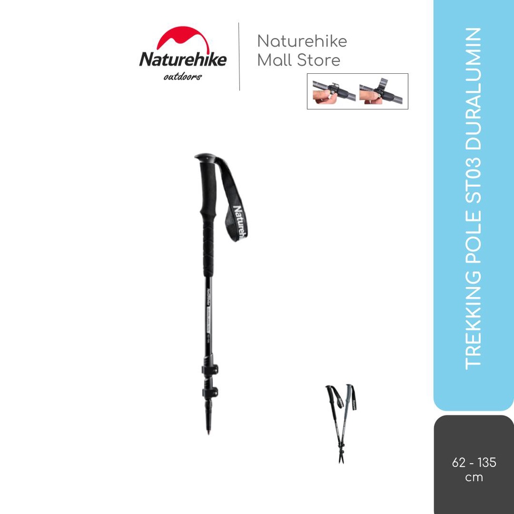 TREKKING POLE DURALUMIN NATUREHIKE NH17D017-D TONGKAT PENDAKI ALLOY